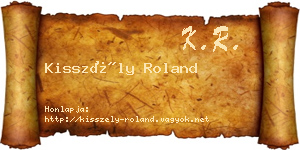 Kisszély Roland névjegykártya